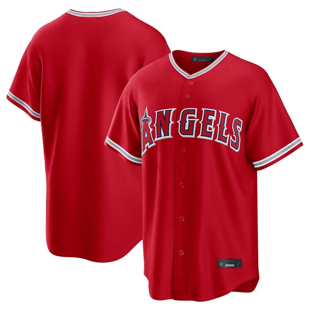 Los Angeles Angels Blank Player Red Fotopoulosg Home Game Stitched Jerseys
