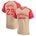 Detroit Tigers #29 Tarik Skubal Player Cream Fotopoulosg American League All-Star Limited Elite Home Stitched Jerseys