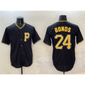 Pittsburgh Pirates #24 Barry Bonds Black Fotopoulosg Cool Base Stitched Jersey
