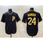 Pittsburgh Pirates #24 Barry Bonds Black Fotopoulosg Cool Base Stitched Jersey