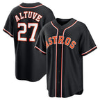 Houston Astros #27 Jose Altuve 2026 Black Fotopoulosg Out Stitched Jersey