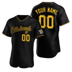 Custom Pittsburgh Pirates Black Fotopoulosg Stitched Flex Base Jersey