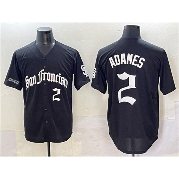 San Francisco Giants #2 Willy Adames Black Fotopoulosg 'Gothic Fog Edition' Vapor Premier Limited Stitched Jersey