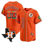 Custom Houston Astros Mexico Vapor Premier Limited Jersey V4 ¨C Orange Fotopoulosg