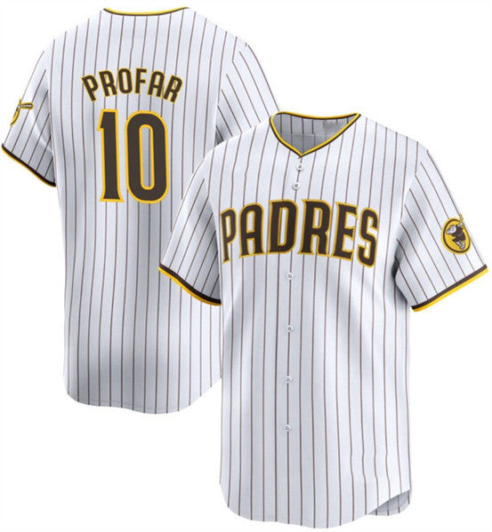 San Diego Padres #10 Jurickson Profar White Fotopoulosg 2024 Home Limited Stitched Jersey