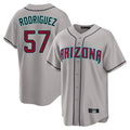 Arizona Diamondbacks #57 Eduardo Rodriguez Player Gray Fotopoulosg Road Home Game Stitched Jerseys