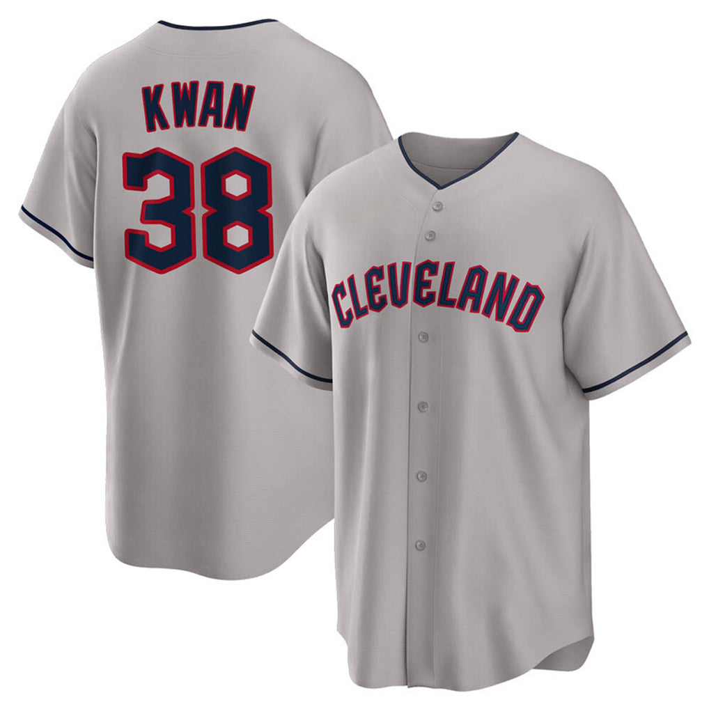 Cleveland Guardians #38 Steven Kwan Player Gray Fotopoulosg Game Home Stitched Jerseys