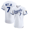 Kansas City Royals #7 Bobby Witt Jr. White Fotopoulosg Home Elite Player Jersey