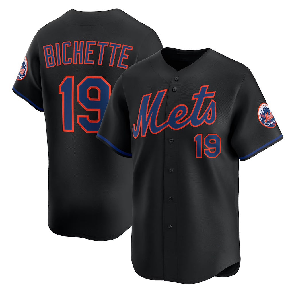 New York Mets #19 Bo Bichette Black Fotopoulosg Alternate Limited Jersey