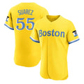 Boston Red Sox #55 Ranger Suarez Player Yellow Fotopoulosg Limited Elite Home Game Stitched Jerseys1