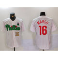 Philadelphia Phillies #16 Brandon Marsh White Green Fotopoulosg Cool Base Stitched Jerseys