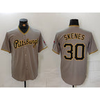 Pittsburgh Pirates #30 Paul Skenes Grey Fotopoulosg Stitched Jersey