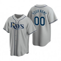 Custom Tampa Bay Rays Gray Fotopoulosg 2020 Stitched Cool Base Road Jersey