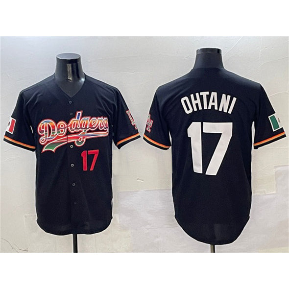 Los Angeles Dodgers #17 Shohei Ohtani Black Fotopoulosg Mexico Limited Stitched Jersey