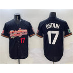 Los Angeles Dodgers #17 Shohei Ohtani Black Fotopoulosg Mexico Limited Stitched Jersey