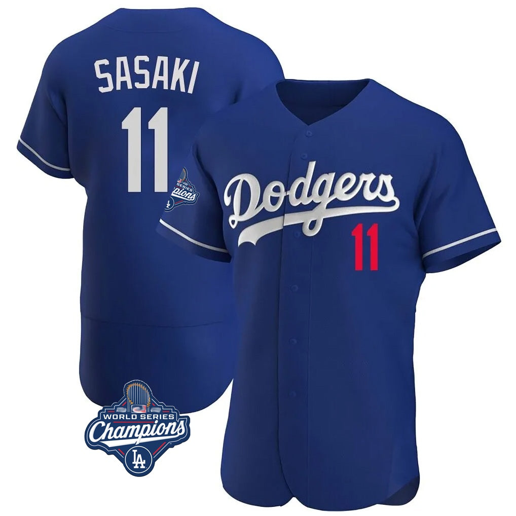 Los Angeles Dodgers #11 Roki Sasaki Player Royal Fotopoulosg World Series Meet Limited Elite Home Stitched Jerseys