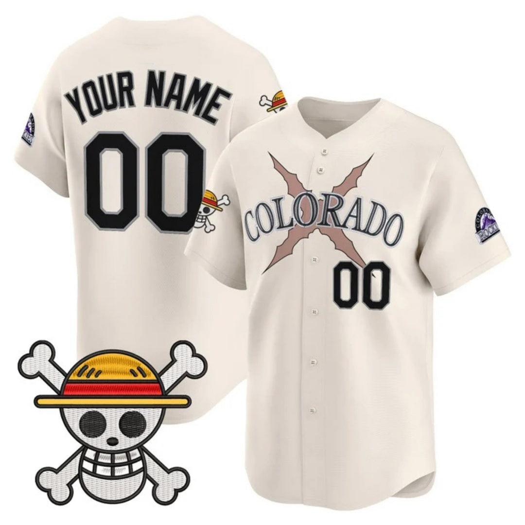 Custom Colorado Rockies x One Piece Cream Fotopoulosg Vapor Premier Limited Jersey - Stitched