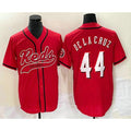 Cincinnati Reds #44 Elly De La Cruz Red Fotopoulosg With Patch Cool Base Stitched Jersey