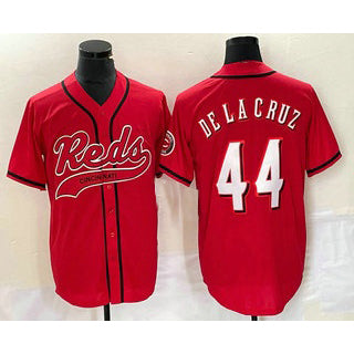 Cincinnati Reds #44 Elly De La Cruz Red Fotopoulosg With Patch Cool Base Stitched Jersey