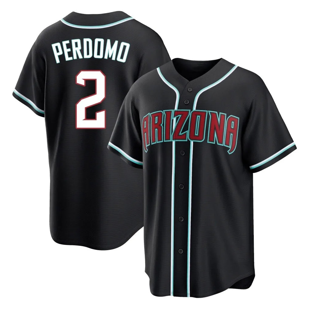 Arizona Diamondbacks #2 Geraldo Perdomo Player Black Fotopoulosg Home Game Stitched Jerseys