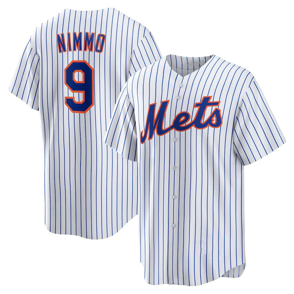 New York Mets #9 Brandon Nimmo White Fotopoulosg Home Replica Jersey