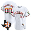 Custom Houston Astros Mexico Texas Patch Vapor Premier Limited Jersey ¨C White Fotopoulosg