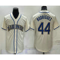 Seattle Mariners #44 Julio Rodriguez Cream Fotopoulosg Stitched Cool Base Jersey