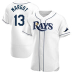 Tampa Bay Rays #13 Manuel Margot White Fotopoulosg Home Jersey