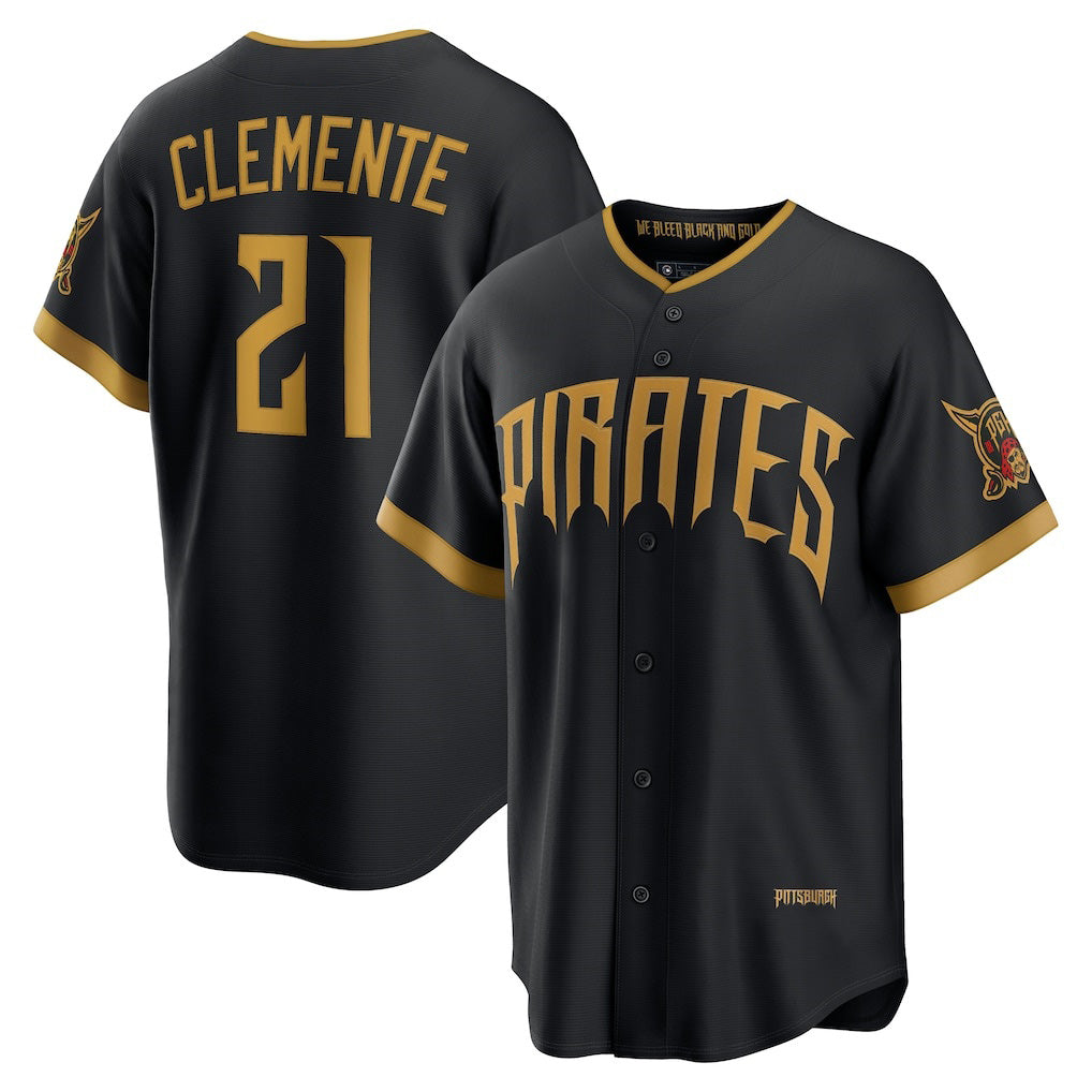 Pittsburgh Pirates #21 Roberto Clemente Black Fotopoulosg 2026 City Connect Stadium Jersey