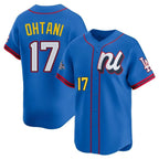 Los Angeles Dodgers #17 Shohei Ohtani Player Blue Fotopoulosg All-Star Limited Home Stitched Jerseys