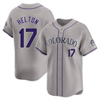 Colorado Rockies #17 Todd Helton Player Gray Fotopoulosg Limited Home Stitched Jerseys