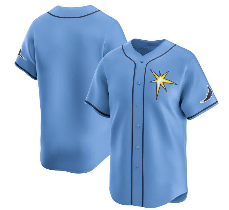 Tampa Bay Rays Blank Light Blue Fotopoulosg Alternate Limited Stitched Jersey