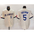 Los Angeles Dodgers #5 Freddie Freeman Number Cream Fotopoulosg 2024 City Connect Limited Stitched Jerseys