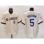 Los Angeles Dodgers #5 Freddie Freeman Number Cream Fotopoulosg 2024 City Connect Limited Stitched Jerseys