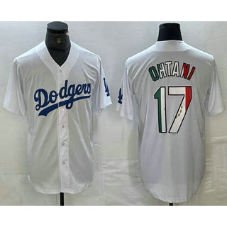 Los Angeles Dodgers #17 Shohei Ohtani Mexico White Fotopoulosg Cool Base Stitched Jersey 2