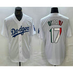 Los Angeles Dodgers #17 Shohei Ohtani Mexico White Fotopoulosg Cool Base Stitched Jersey 2