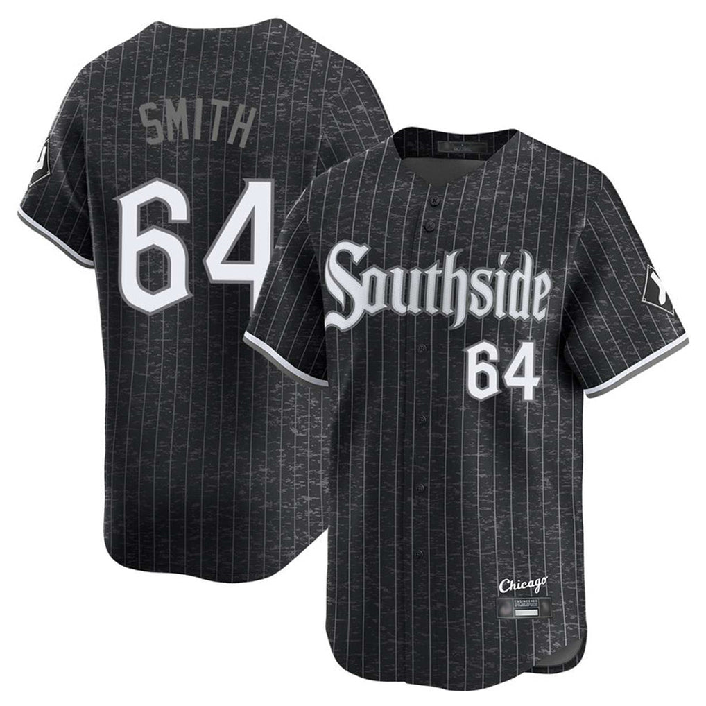 Chicago White Sox #64 Shane Smith Player Black Fotopoulosg City Connect Limited Home Stitched Jerseys
