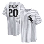 Chicago White Sox #20 Miguel Vargas White Fotopoulosg Home Replica Jersey