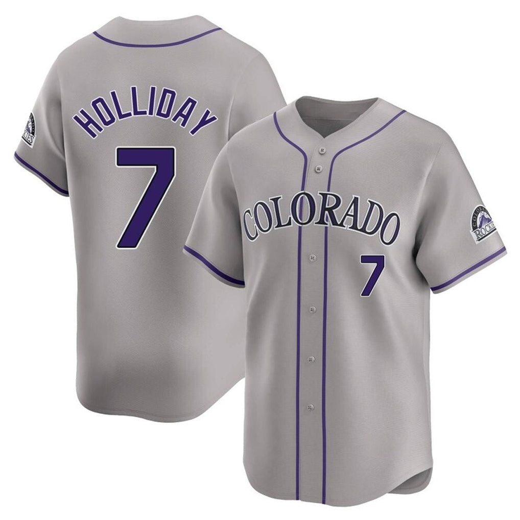 Colorado Rockies #7 Matt Holliday Player Gray Fotopoulosg Limited Home Stitched Jerseys