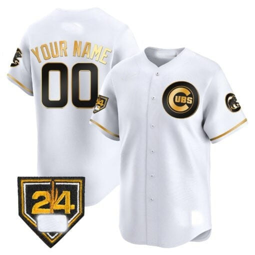 Custom Chicago Cubs 2024 Spring Training Patch Vapor Premier Limited Jersey V2 ¨C All Stitched-White Fotopoulosg