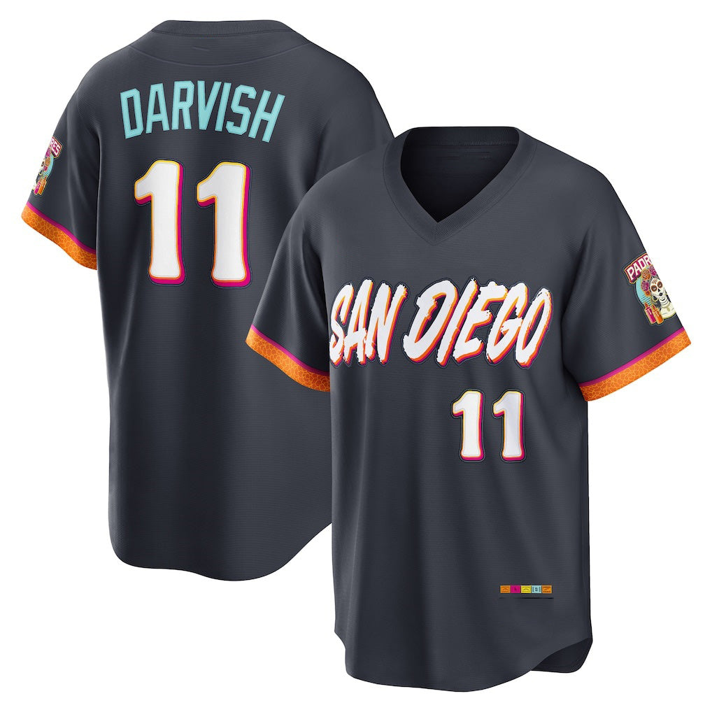 San Diego Padres #11 Yu Darvish Obsidian Fotopoulosg 2026 City Connect Stadium Jersey