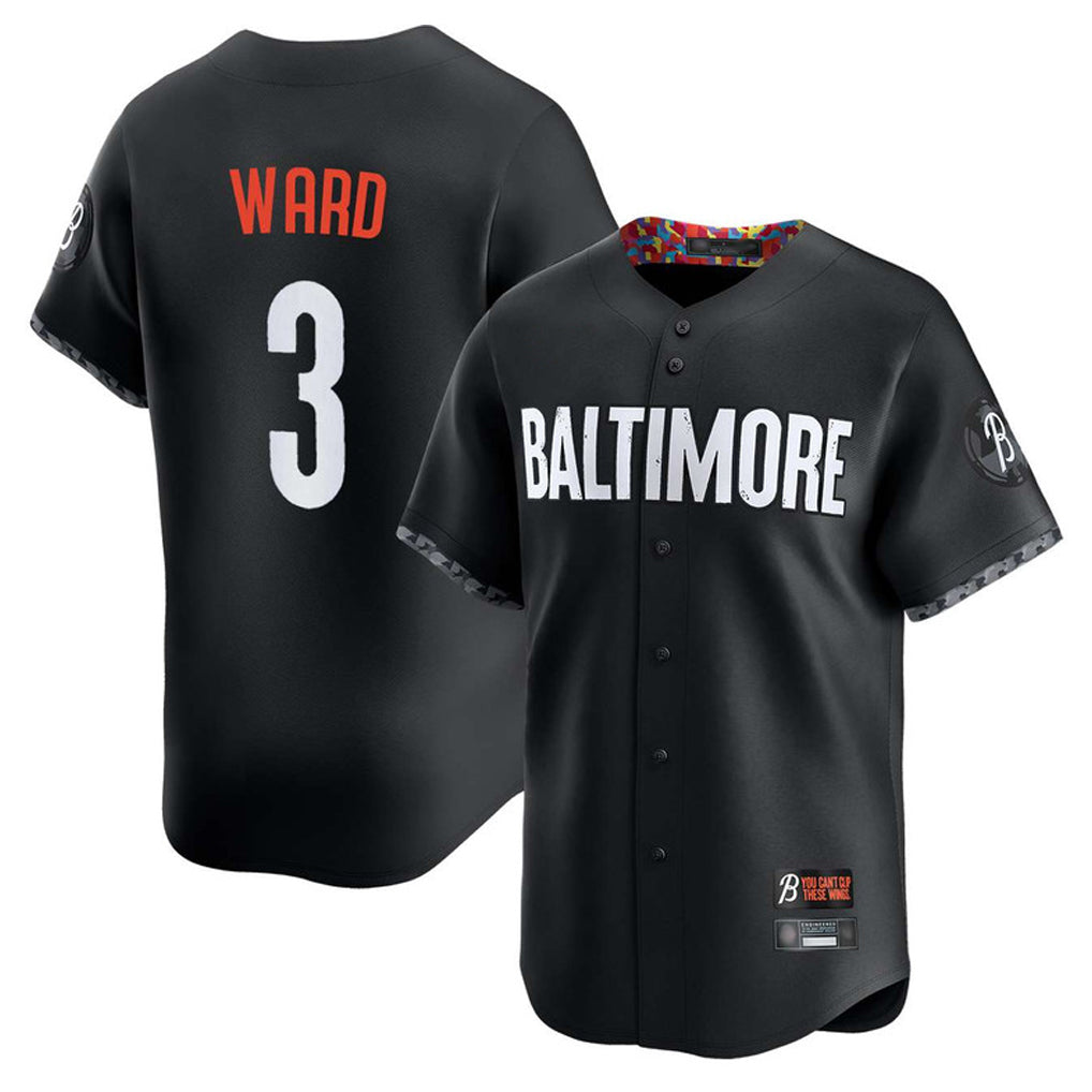 Baltimore Orioles #3 Taylor Ward Player Black Fotopoulosg City Connect Limited Home Game Stitched Jerseys