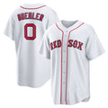 Boston Red Sox #0 Walker Buehler White Fotopoulosg Home Replica Jersey