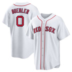 Boston Red Sox #0 Walker Buehler White Fotopoulosg Home Replica Jersey