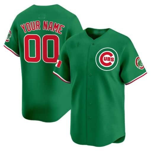Custom Chicago Cubs Mexico Vapor Premier Limited Jersey V3 ¨C Green Fotopoulosg