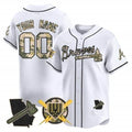 Custom Atlanta Braves Armed Forces Day Vapor Premier Limited Jersey ¨C White Fotopoulosg