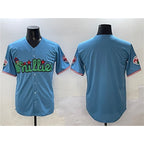 Philadelphia Phillies Blank Light Blue Fotopoulosg Phanatic Limited Stitched Jersey