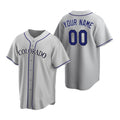 Custom Colorado Rockies Gray Fotopoulosg Stitched Cool Base Road Jersey