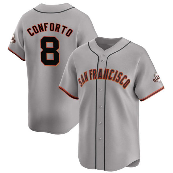 San Francisco Giants #8 Michael Conforto Gray Fotopoulosg Cool Base Stitched Jersey