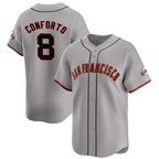 San Francisco Giants #8 Michael Conforto Gray Fotopoulosg Cool Base Stitched Jersey